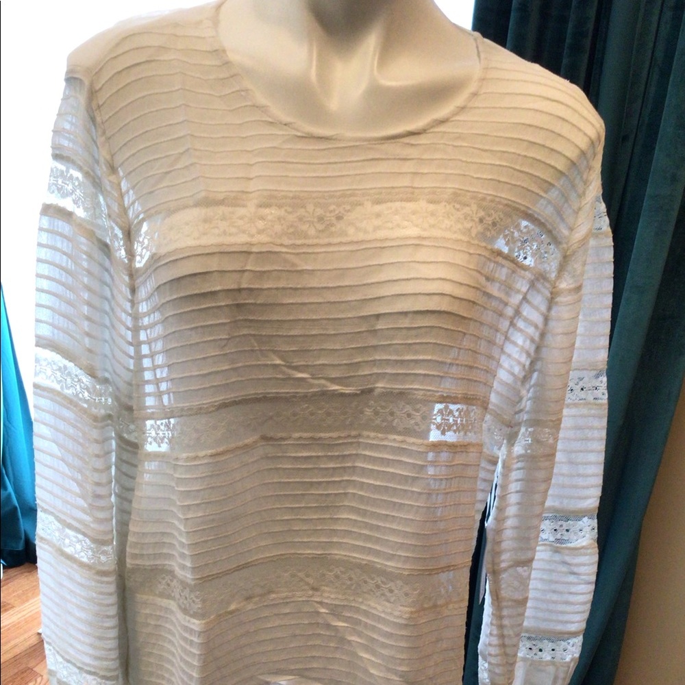 Chelsea 28 chiffon long sleeves laced tunic